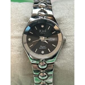 Kish Black Dial Silver Tone Women’s Quartz Watch